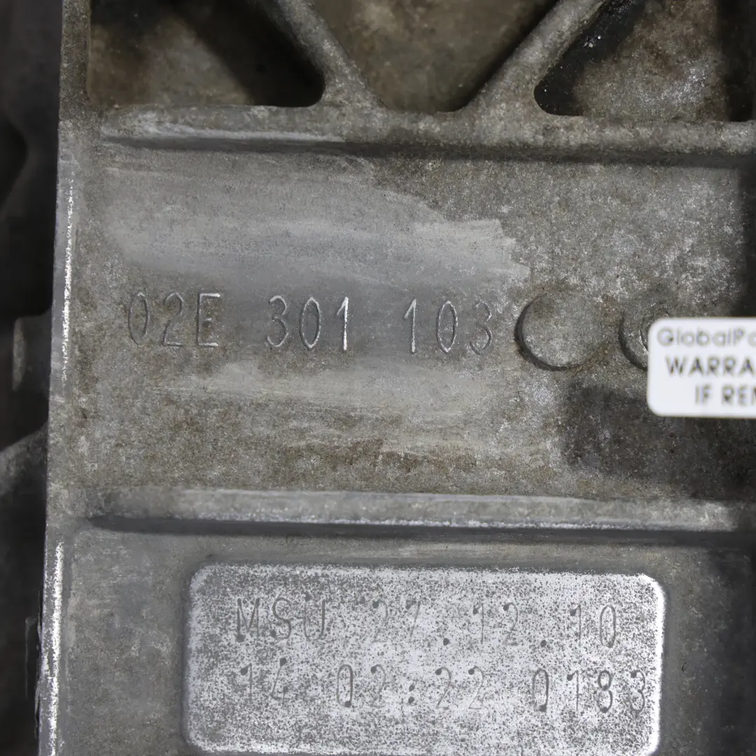 CFGB Automatic Gearbox S-Tronic MSU WARRANTY to Audi A3 8P 2.0 TDI with Part number 02E300054H Audi A3 8P 2.0 TDI CFGB Automatic Gearbox S-Tronic MSU WARRANTY - SKU 02E300054H - Part number 02E300054H