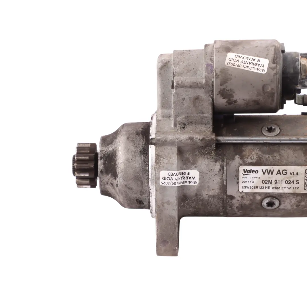 VW Golf MK7 5G Audi A3 8V Engine Starter Motor Valeo 2.0 TDI Diesel - SKU 02M911024S - Part number 02M911024S