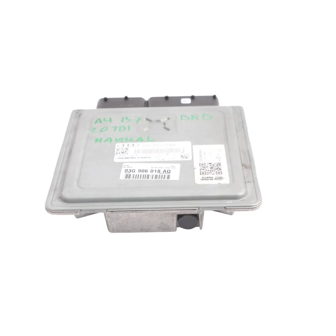 Audi A4 B7 2.0 TDI 170HP BRD Engine Control Module Unit ECU Manual - SKU 03G906018AQ - Part number 03G906018AQ