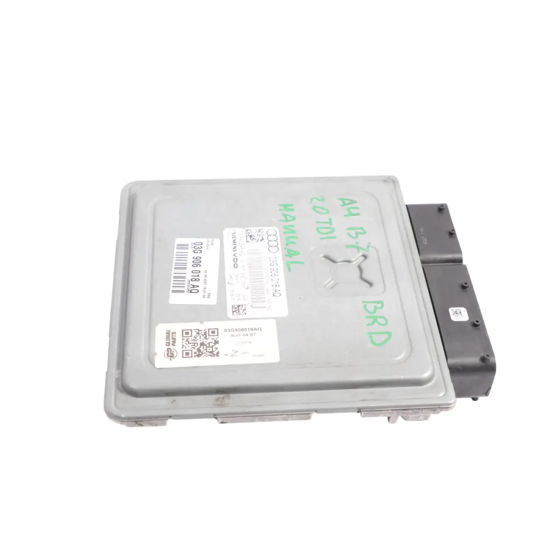Audi A4 B7 2.0 TDI 170HP BRD Engine Control Module Unit ECU Manual - SKU 03G906018AQ - Part number 03G906018AQ