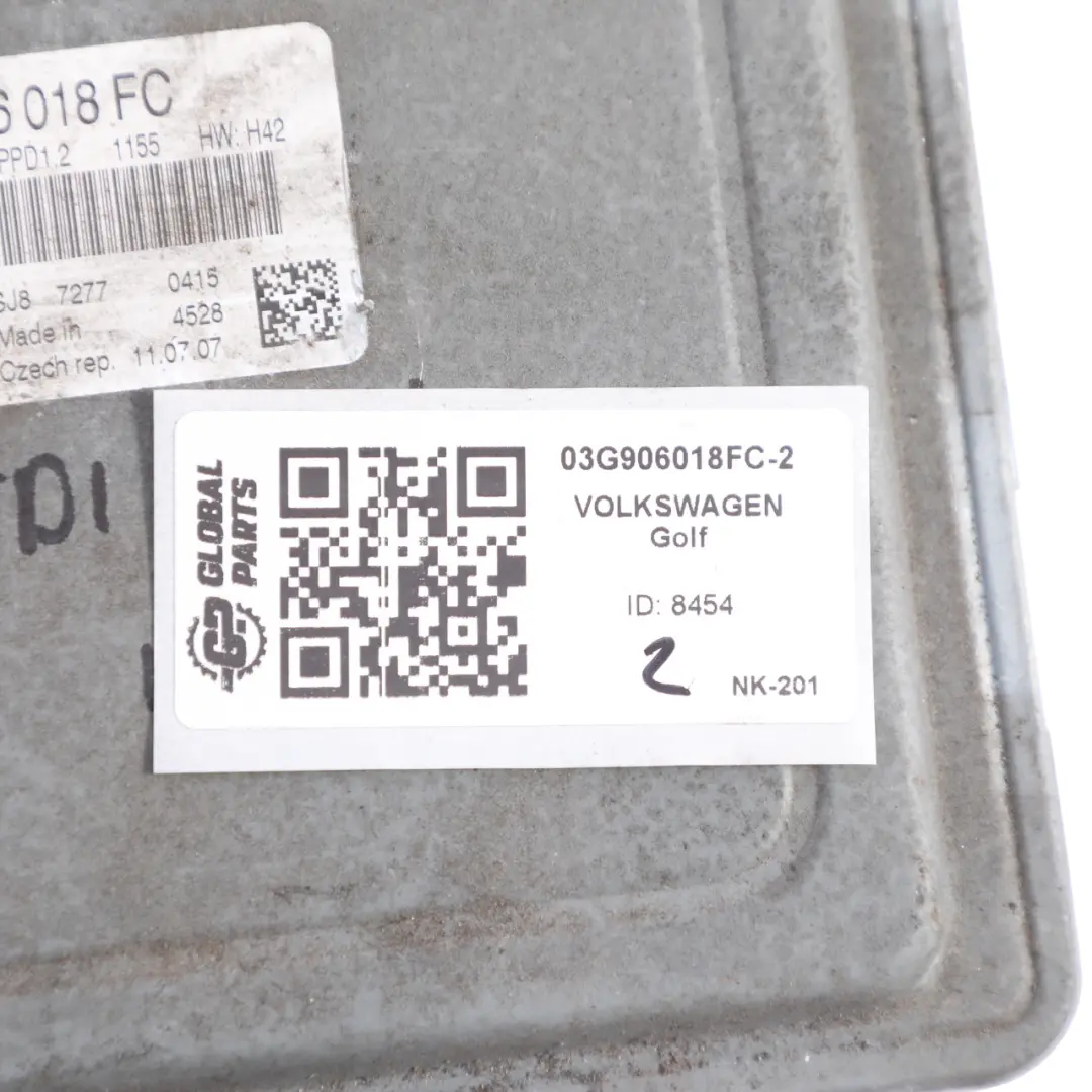 1K 2.0 TDI BMN 170HP Engine Control ECU Manual to Volkswagen Golf V 5 with Part number 03G906018FC Volkswagen Golf V 5 1K 2.0 TDI BMN 170HP Engine Control ECU Manual - SKU 03G906018FC-2 - Part number 03G906018FC