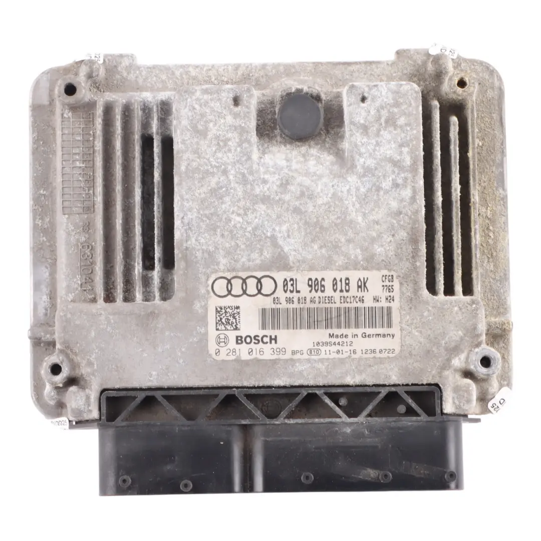 Audi A3 8P 2.0 TDI CFGB 170HP Diesel Engine Control ECU Automatic - SKU 03L906018AK - Part number 03L906018AK