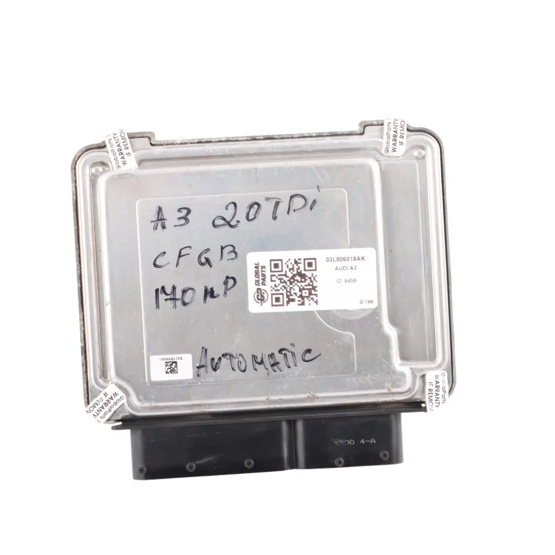 CFGB 170HP Diesel Engine Control ECU Automatic to Audi A3 8P 2.0 TDI with Part number 03L906018AK Audi A3 8P 2.0 TDI CFGB 170HP Diesel Engine Control ECU Automatic - SKU 03L906018AK - Part number 03L906018AK