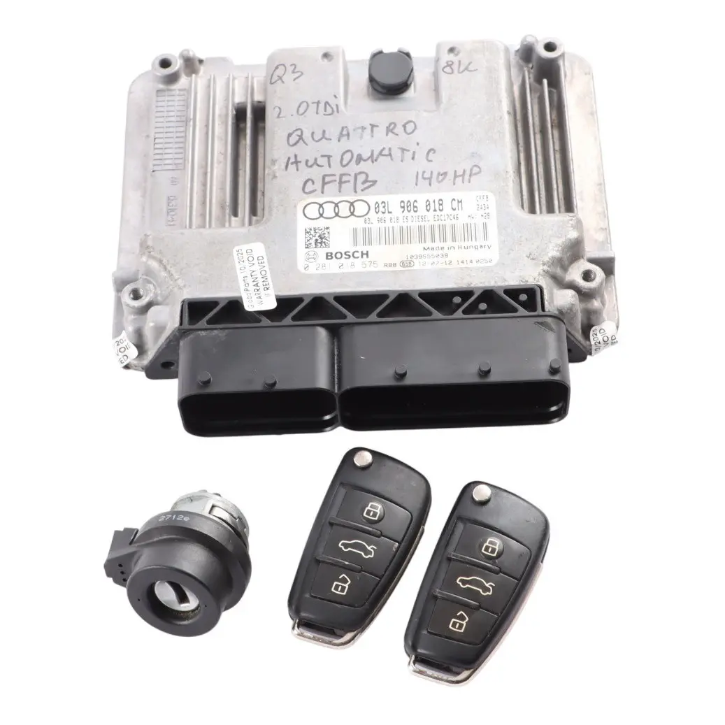 Audi Q3 8U 2.0 TDI CFFB 140HP Quattro Engine Control Unit ECU Manual - SKU 03L906018CM-1 - Part number 03L906018CM