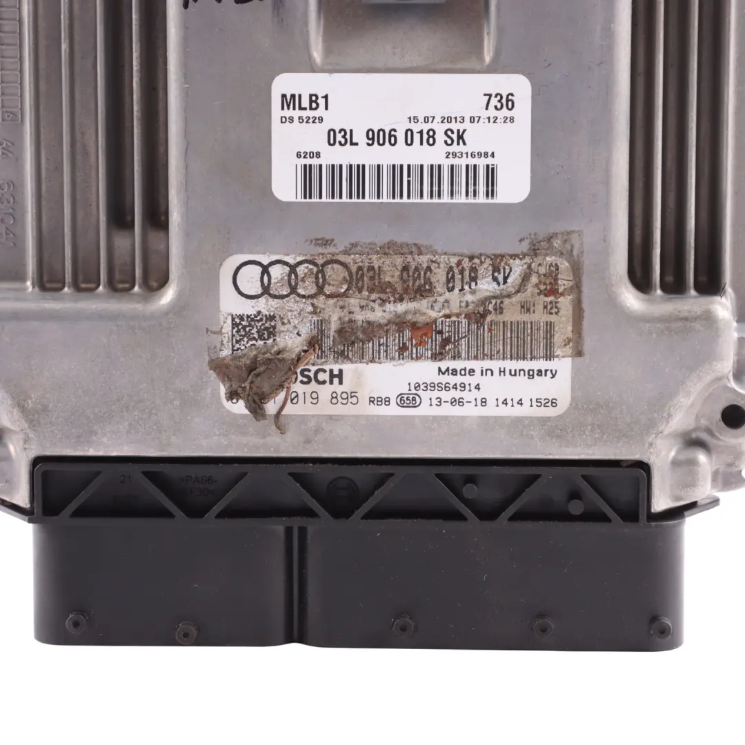 Audi A4 B8 A5 8T 2.0 TDI CJCD 150HP Engine Control ECU Automatic - SKU 03L906018SK - Part number 03L906018SK