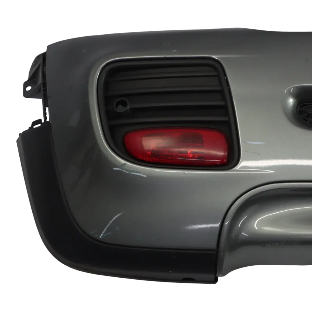 Bumper Trim Cooper S JCW PDC Aerokit Dark Silver Metallic 871 to Mini R56 R57 Rear with Part number 0413367 Mini R56 R57 Rear Bumper Trim Cooper S JCW PDC Aerokit Dark Silver Metallic 871 - SKU 0413367-DS1 - Part number 0413367