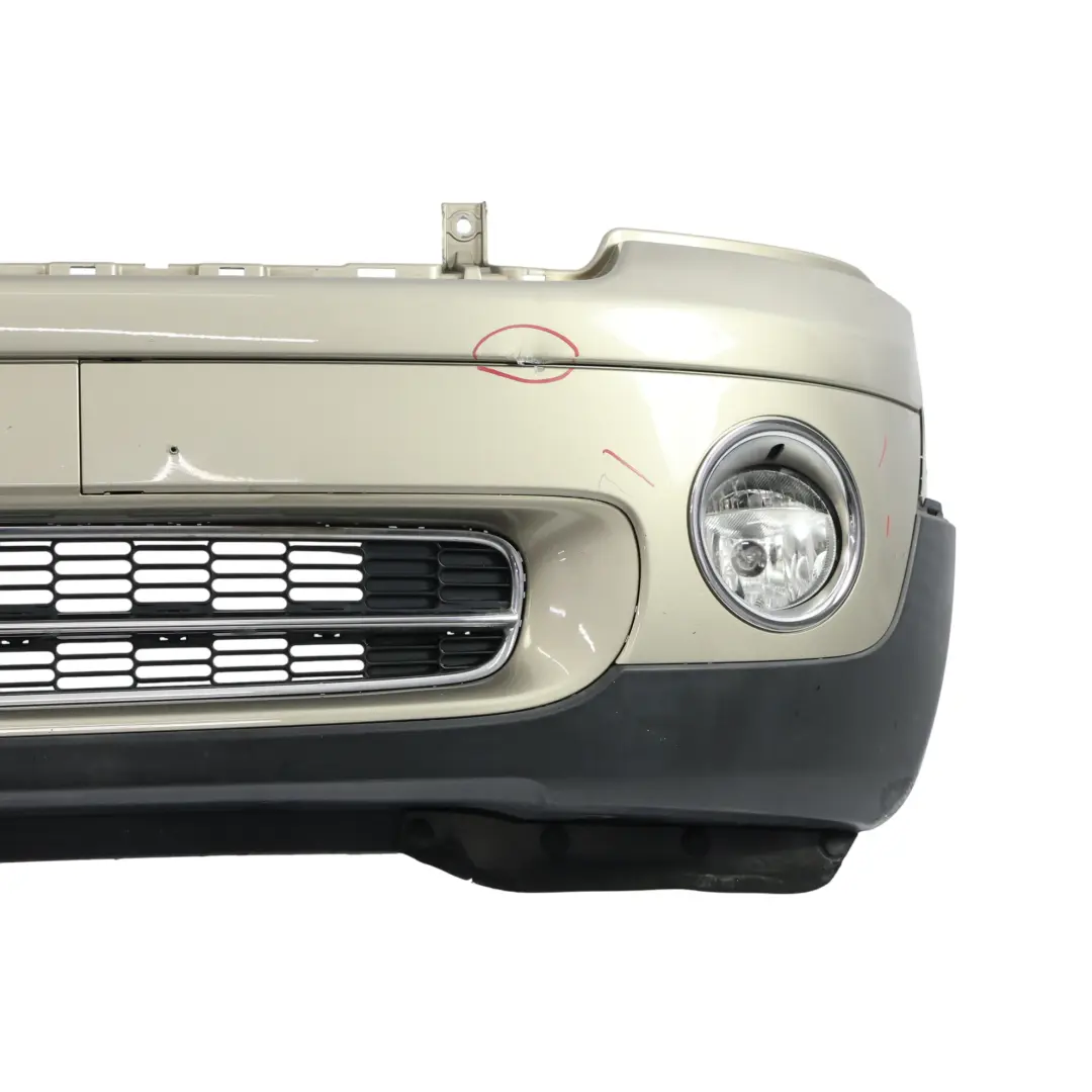 Front Bumper Complete Trim Panel Sparkling Silver Metallic - A60 to Mini R55 R56 with Part number 0430221 Mini R55 R56 Front Bumper Complete Trim Panel Sparkling Silver Metallic - A60 - SKU 0430221-SS - Part number 0430221
