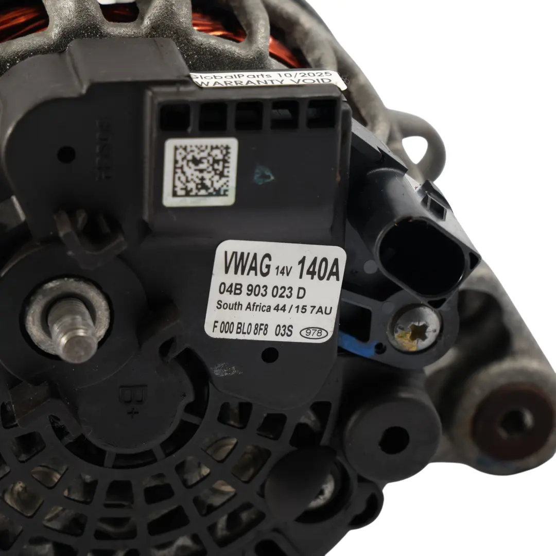 Volkswagen Polo Mk5 Alternador Generador 140A Motor Diesel 04B903023D - SKU 04B903023B - Número de pieza 04B903023B