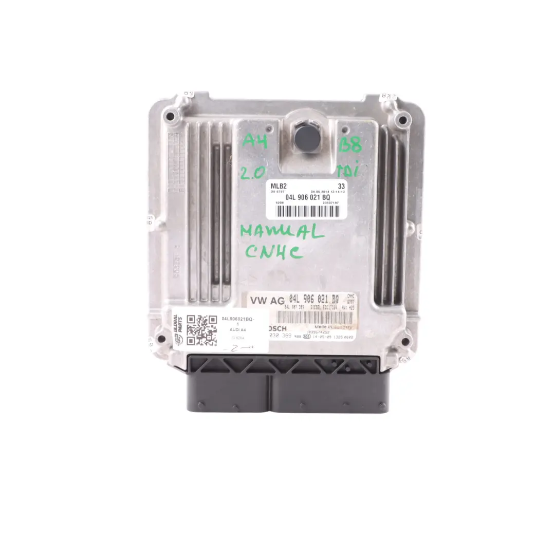 Audi A4 B8 A5 8T 2.0 TDI CNHC 163HP Engine Control ECU Kit Manual - SKU 04L906021BQ-1 - Part number 04L906021BQ