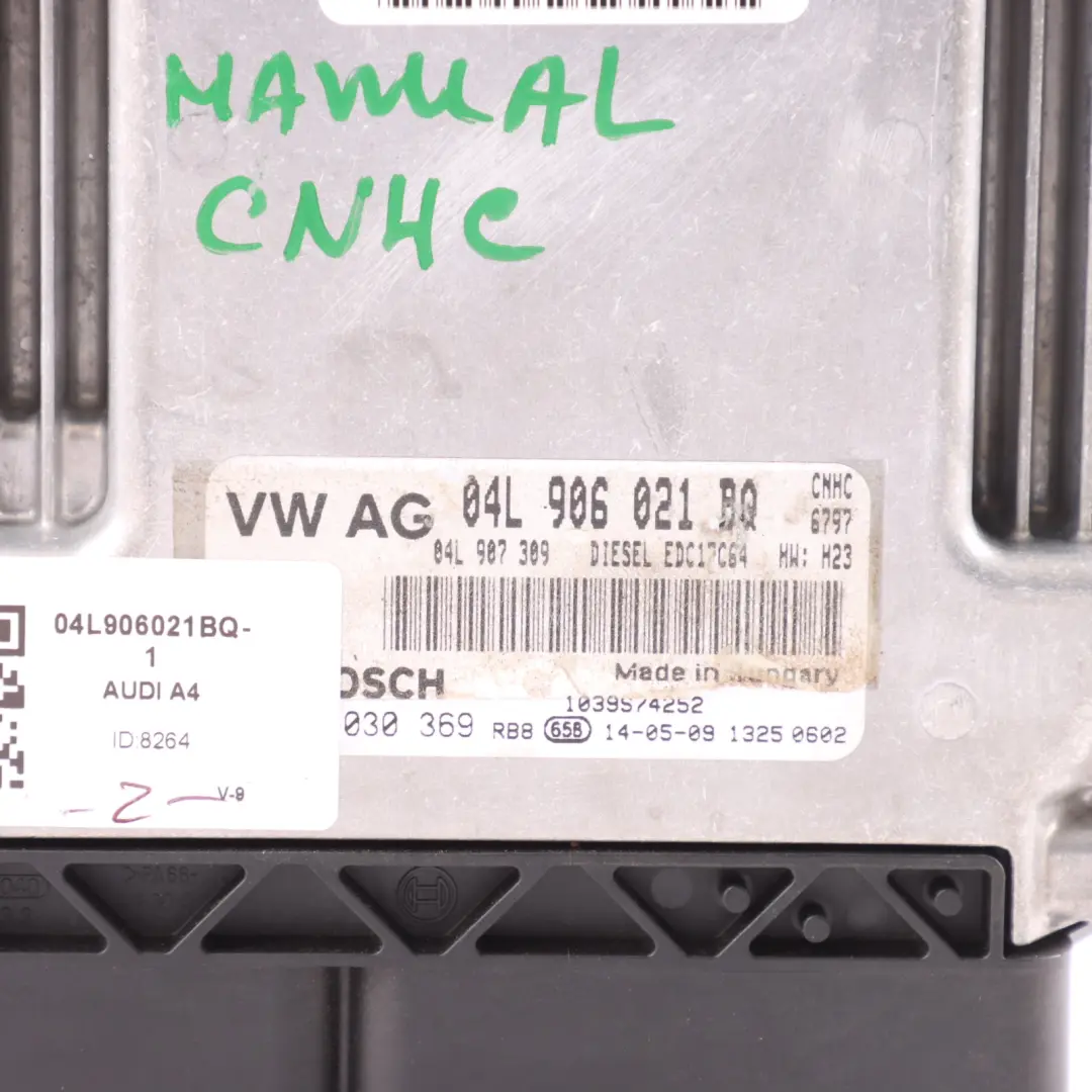 Audi A4 B8 A5 8T 2.0 TDI CNHC 163HP Engine Control ECU Kit Manual - SKU 04L906021BQ-1 - Part number 04L906021BQ