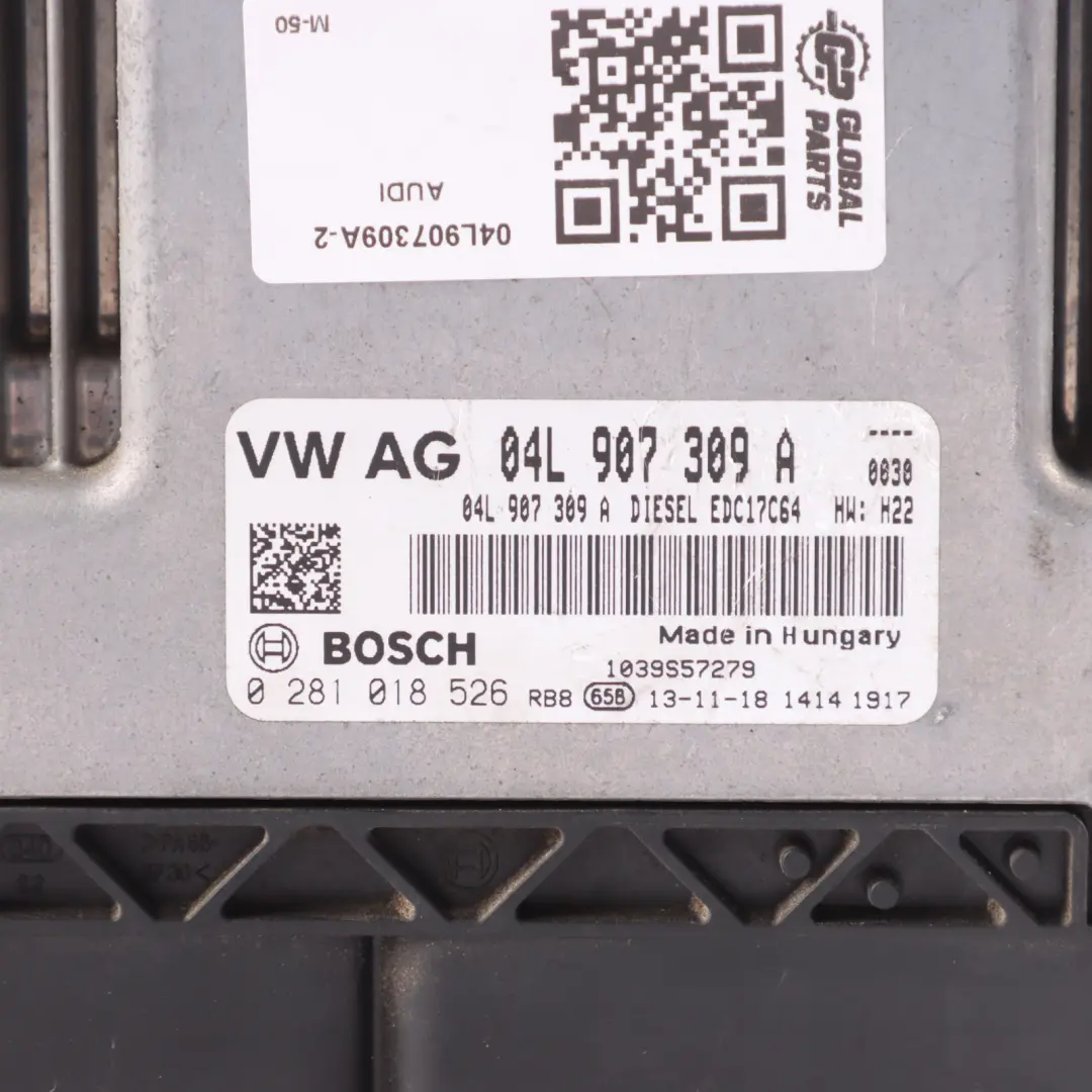 Volkswagen Golf VII 2.0 TDI 135HP CUNA Engine Control ECU Kit Manual - SKU 04L907309A-2 - Part number 04L907309A