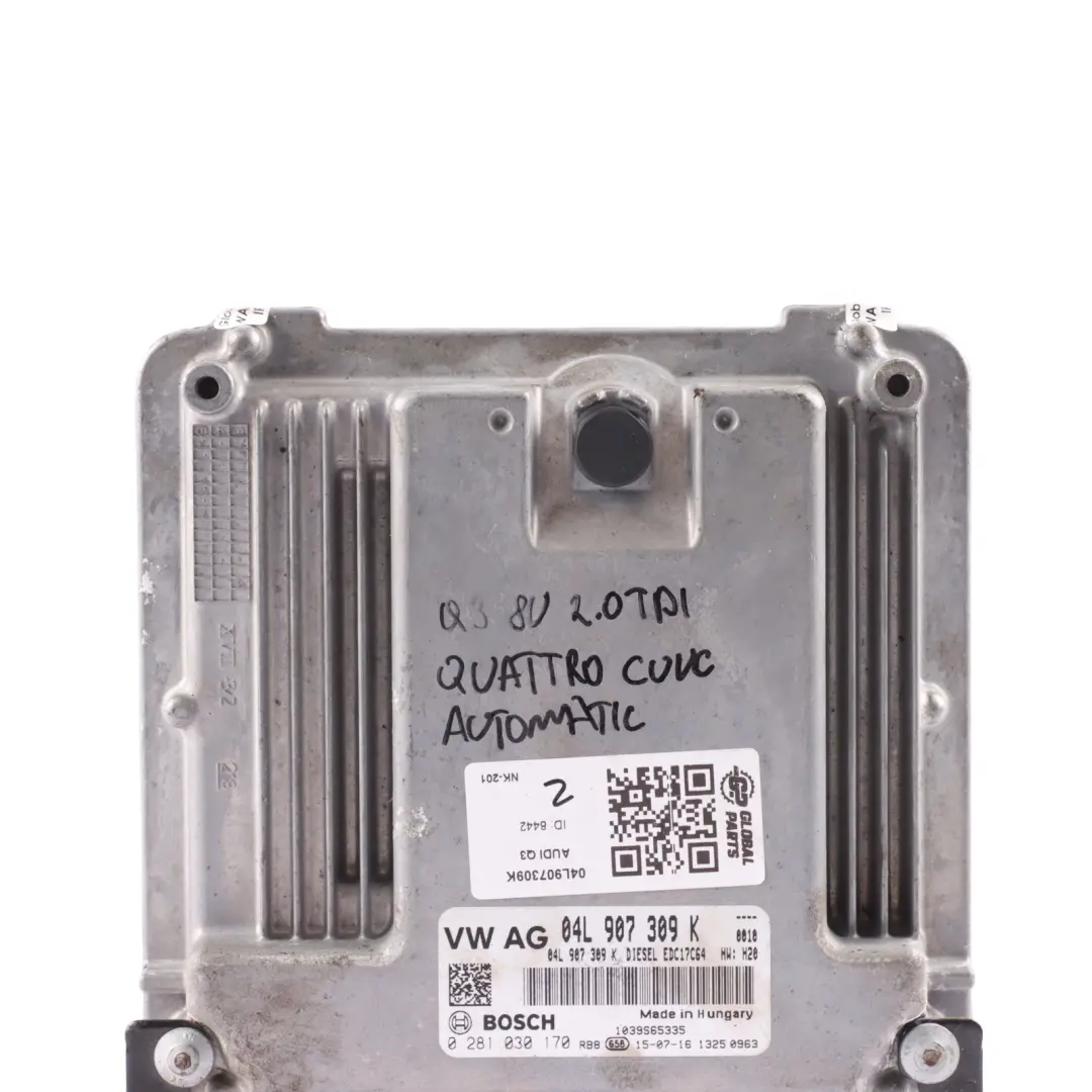 CUVC Quattro Sterownik ECU Automatyczna do Audi Q3 8U 2.0 TDI o numerze 04L907309K Audi Q3 8U 2.0 TDI CUVC Quattro Sterownik ECU Automatyczna - SKU 04L907309K - Numer Części 04L907309K
