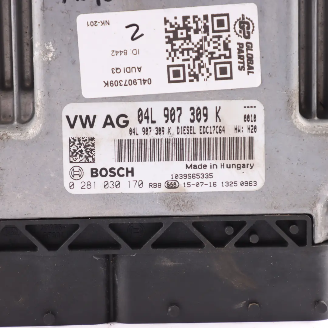 CUVC Quattro Sterownik ECU Automatyczna do Audi Q3 8U 2.0 TDI o numerze 04L907309K Audi Q3 8U 2.0 TDI CUVC Quattro Sterownik ECU Automatyczna - SKU 04L907309K - Numer Części 04L907309K