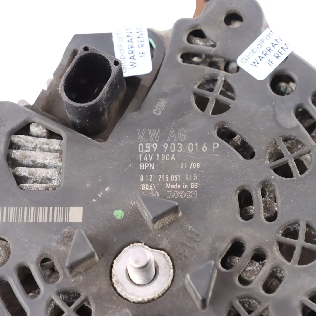 Alternator Generator Engine 3.0 TDI Diesel to Audi Q7 4L with Part number 059903016P Audi Q7 4L Alternator Generator Engine 3.0 TDI Diesel - SKU 059903016P - Part number 059903016P