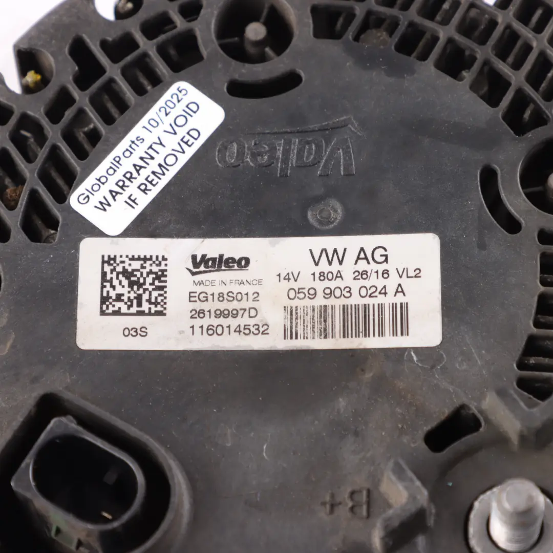 Alternator Generator Diesel Engine 3.0 TDI to Audi A4 B9 with Part number 059903024A Audi A4 B9 Alternator Generator Diesel Engine 3.0 TDI - SKU 059903024A - Part number 059903024A