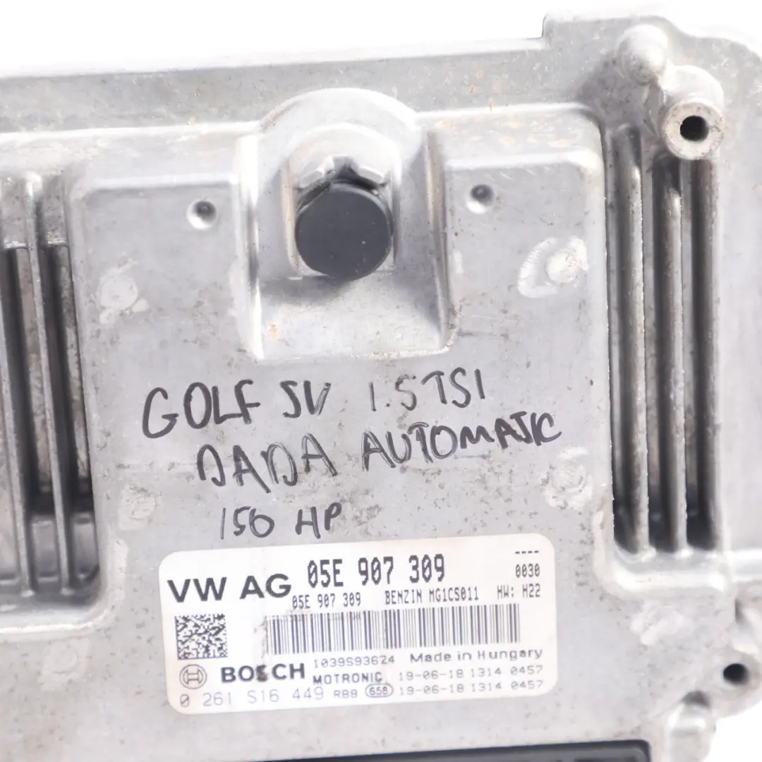 DADA 150HP Engine ECU Automatic to Volkswagen Golf Sportsvan 1.5 TSI with Part number 05E907309 Volkswagen Golf Sportsvan 1.5 TSI DADA 150HP Engine ECU Automatic - SKU 05E907309-2 - Part number 05E907309
