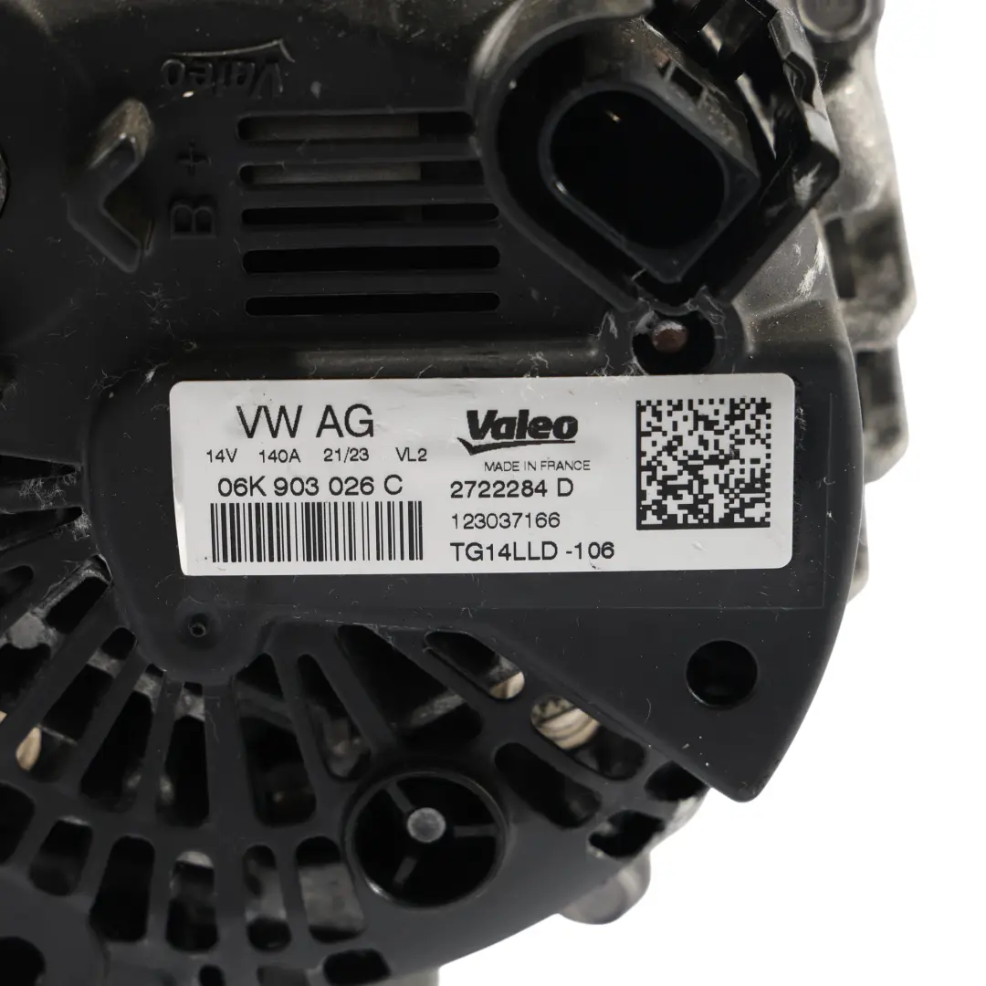 8Y Alternateur Moteur Electrique 14V 140A pour Audi A3 S3 à propos du numéro de pièce 06K903026C Audi A3 S3 8Y Alternateur Moteur Electrique 14V 140A - SKU 06K903026C - Numéro de pièce 06K903026C