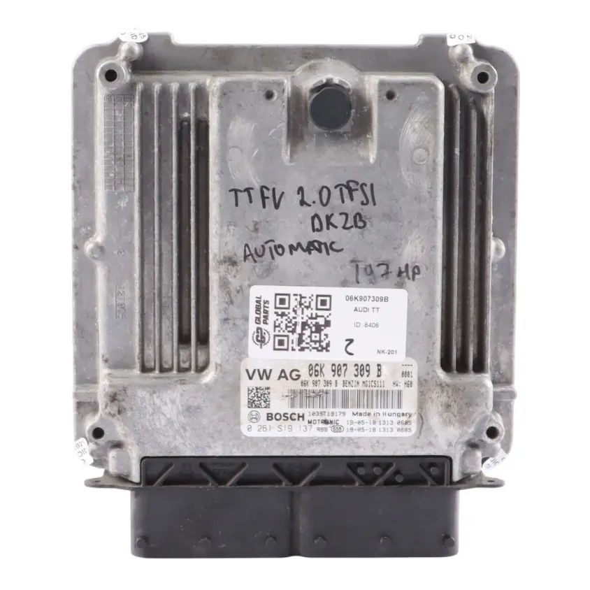 Audi TT FV 2.0 TFSI DKZB Engine Control Unit Module Automatic - SKU 06K907309B - Part number 06K907309B