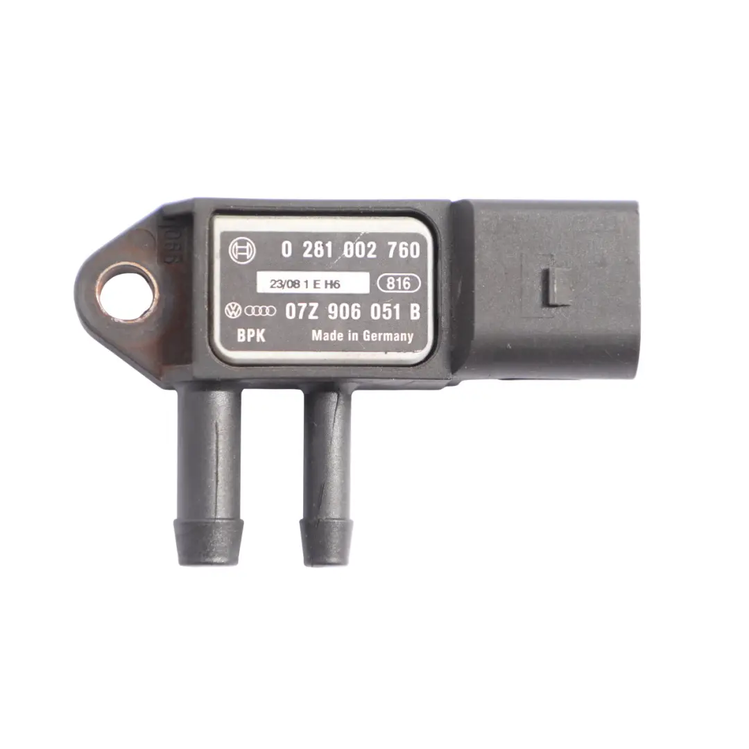 Exhaust Pressure Sensor Control to Audi A4 B8 A5 8T Q5 8R Q7 4L Gas with Part number 07Z906051B Audi A4 B8 A5 8T Q5 8R Q7 4L Gas Exhaust Pressure Sensor Control - SKU 07Z906051B - Part number 07Z906051B