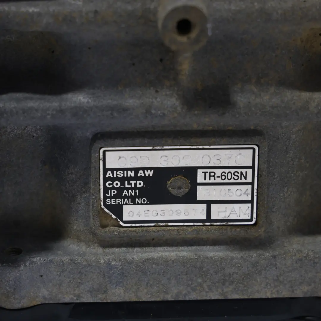 7L 3.2 V6 Automatic Gearbox HAM WARRANTY to Volkswagen Touareg with Part number 09D300037C Volkswagen Touareg 7L 3.2 V6 Automatic Gearbox HAM WARRANTY - SKU 09D300037C - Part number 09D300037C