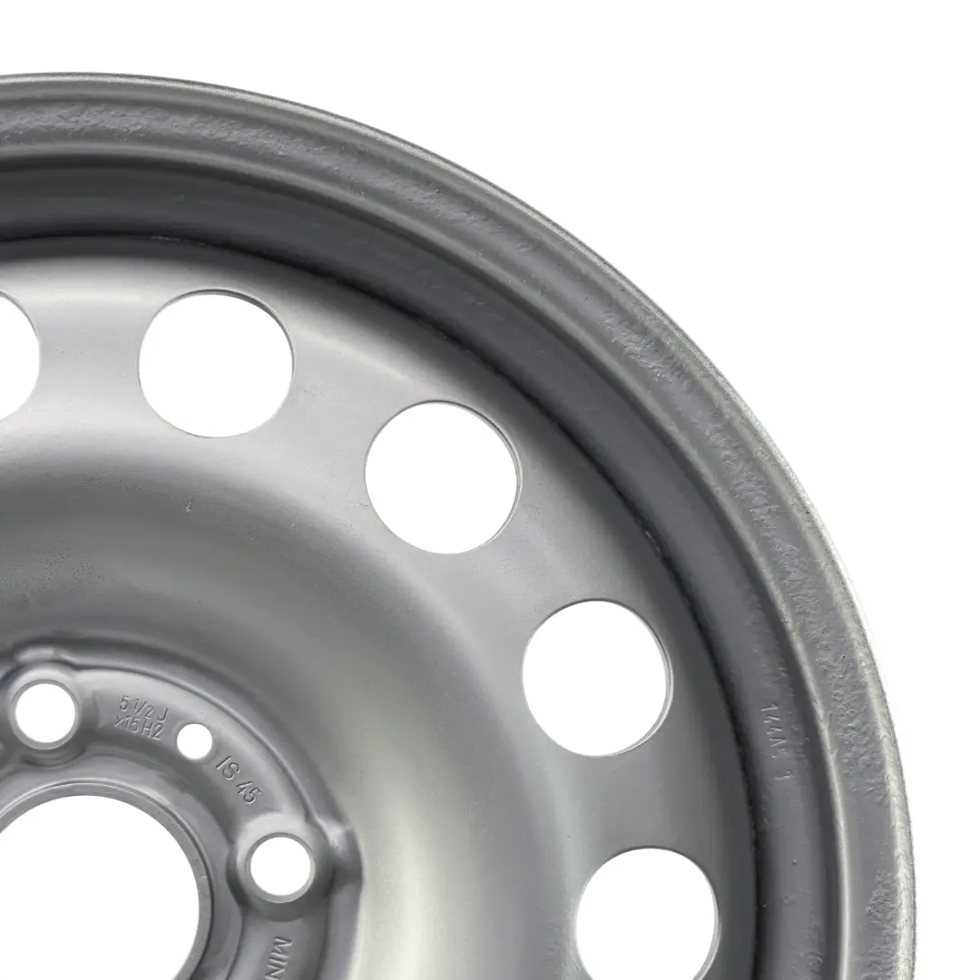 Silber Stahlfelge 15" 5,5J ET:45 für Mini Cooper One R50 R55 R56 R57 mit Teilenummer 1511414 Mini Cooper One R50 R55 R56 R57 Silber Stahlfelge 15" 5,5J ET:45 - SKU 1511414-5 - Teilenummer 1511414