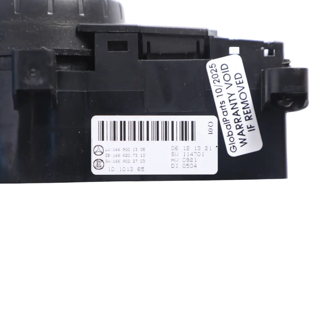 Centre Console Climate A/C Control Unit Switch А1669001305 to Mercedes ML W166 Rear with Part number A1669001305 Mercedes ML W166 Rear Centre Console Climate A/C Control Unit Switch А1669001305 - SKU A1669001305-1 - Part number A1669001305