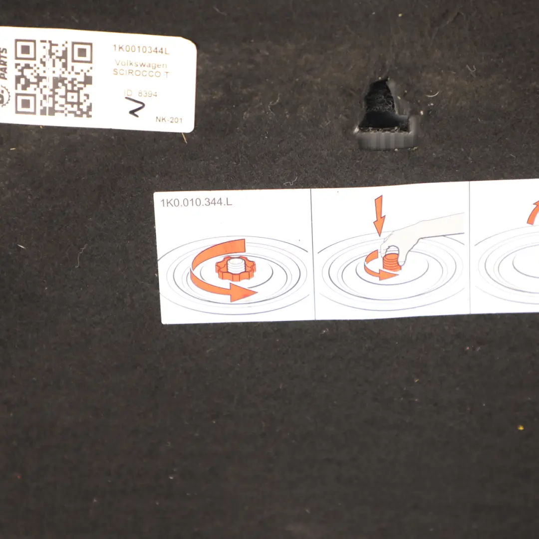 Volkswagen Scirocco MK3 Kofferraum Boden Hinten Verkleidung Teppich - SKU 1K0010344L - Teilenummer 1K0010344L