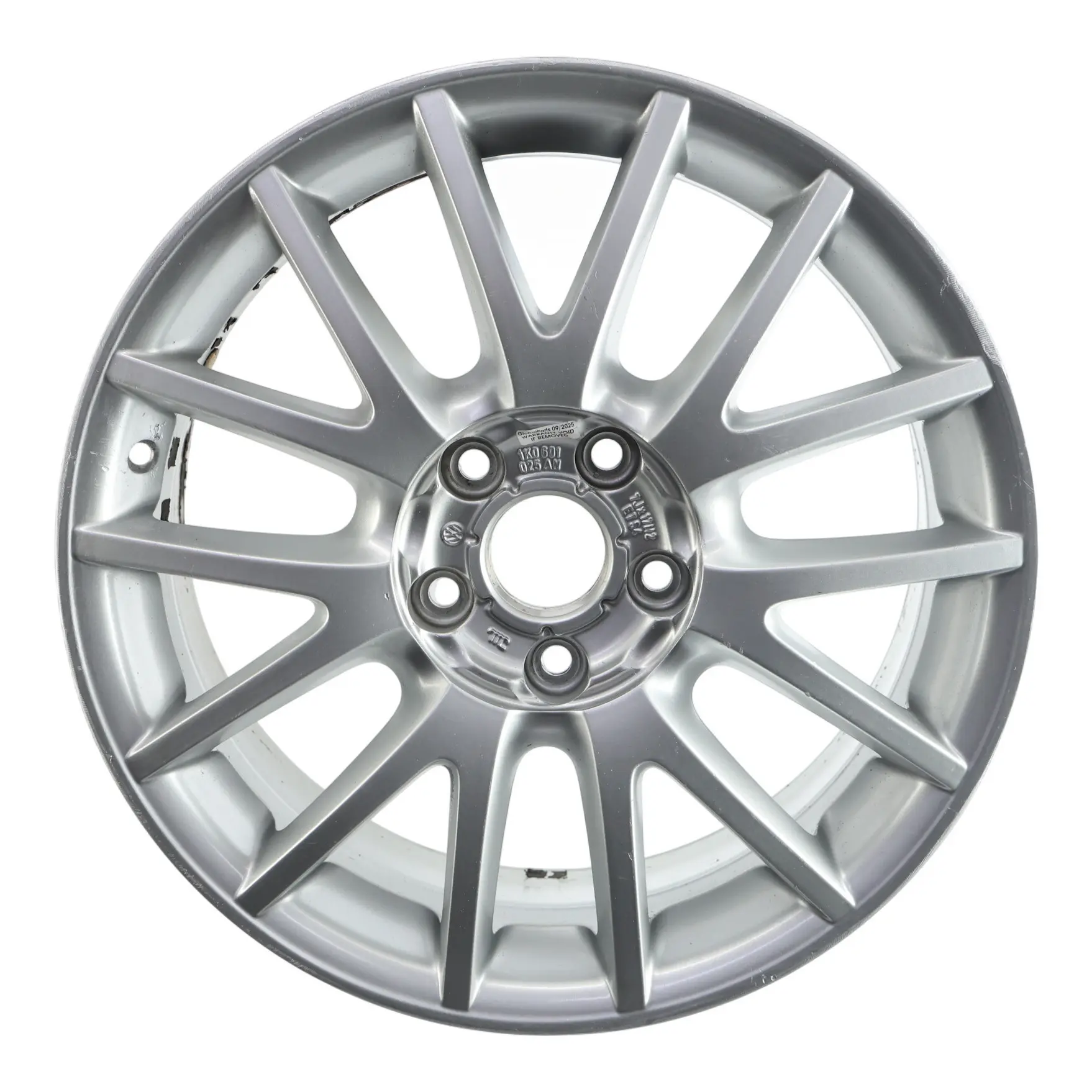 VW Volkswagen Golf Mk5 Mk6 Argent Jante Alliage 17" ET:54 7J 1K0601025AN