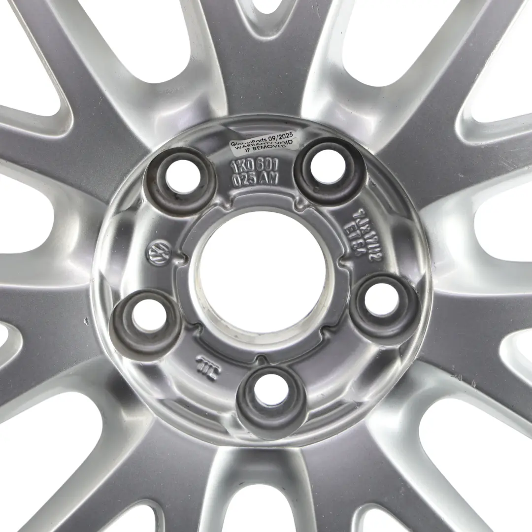VW Volkswagen Golf Mk5 Mk6 Llanta de Aleación Plateada 17" ET:54 7J - SKU 1K0601025AN-1 - Número de pieza 1K0601025AN
