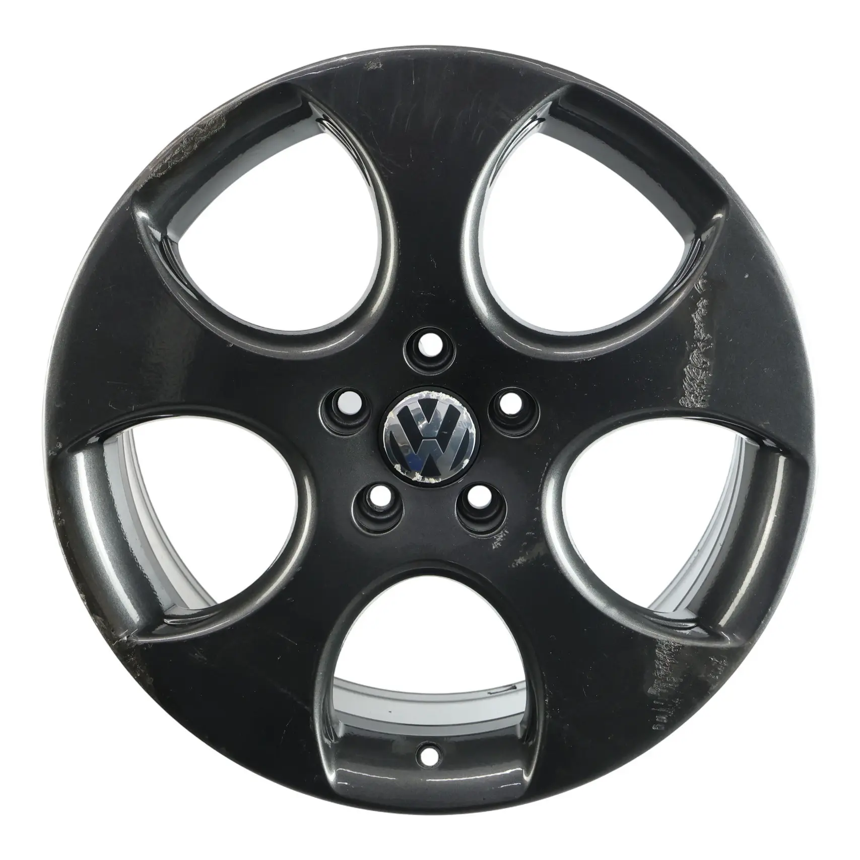 VW Volkswagen Golf Mk5 Cerchio In Lega Nero 18" 7.5J ET:51 1K0601025BA