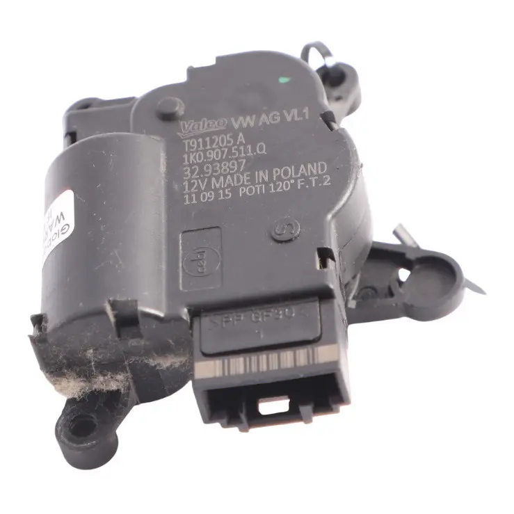 VW Volkswagen Sharan 7N Heater Flap Motor Actuator Unit Left N/S - SKU 1K0907511Q - Part number 1K0907511Q