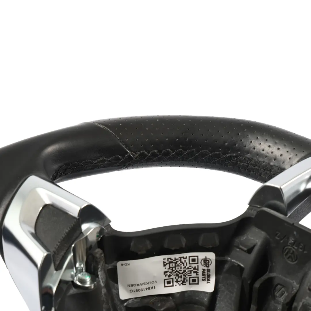 VW Volkswagen Scirocco Steering Wheel Black Leather - SKU 1K8419091G - Part number 1K8419091G