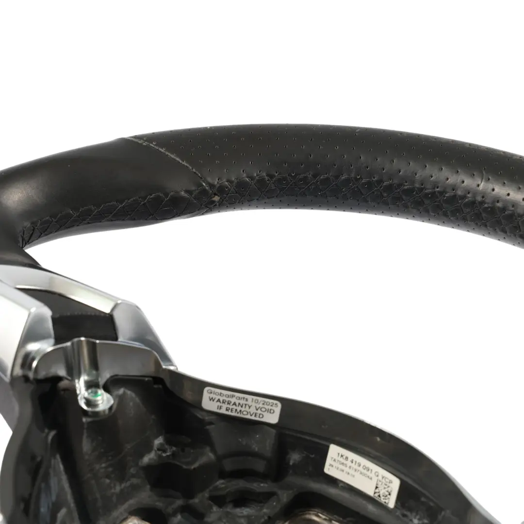 VW Volkswagen Scirocco Steering Wheel Black Leather - SKU 1K8419091G - Part number 1K8419091G