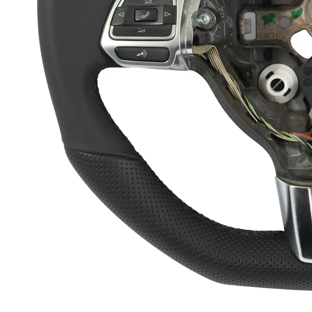 Steering Wheel NEW Black Leather Flat Bottom to VW Volkswagen Scirocco with Part number 1K8419091J VW Volkswagen Scirocco Steering Wheel NEW Black Leather Flat Bottom - SKU 1K8419091J-1 - Part number 1K8419091J