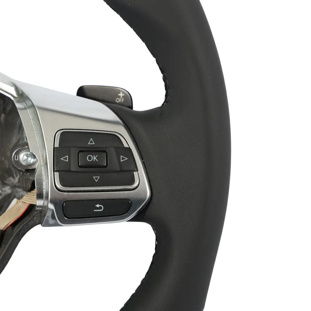 NUEVO Cuero Negro Fondo Plano para VW Volkswagen Scirocco Volante con número de pieza 1K8419091J VW Volkswagen Scirocco Volante NUEVO Cuero Negro Fondo Plano - SKU 1K8419091J-1 - Número de pieza 1K8419091J