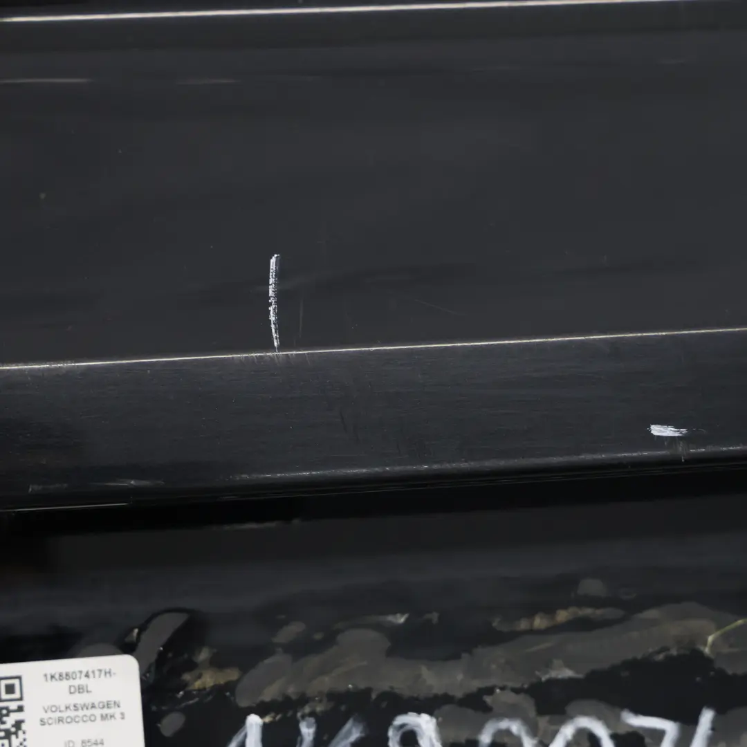 Mk3 Bumper Rear Trim Panel Cover Deep Black - C9X to Volkswagen VW Scirocco with Part number 1K8807417H Volkswagen VW Scirocco Mk3 Bumper Rear Trim Panel Cover Deep Black - C9X - SKU 1K8807417H-DBL - Part number 1K8807417H