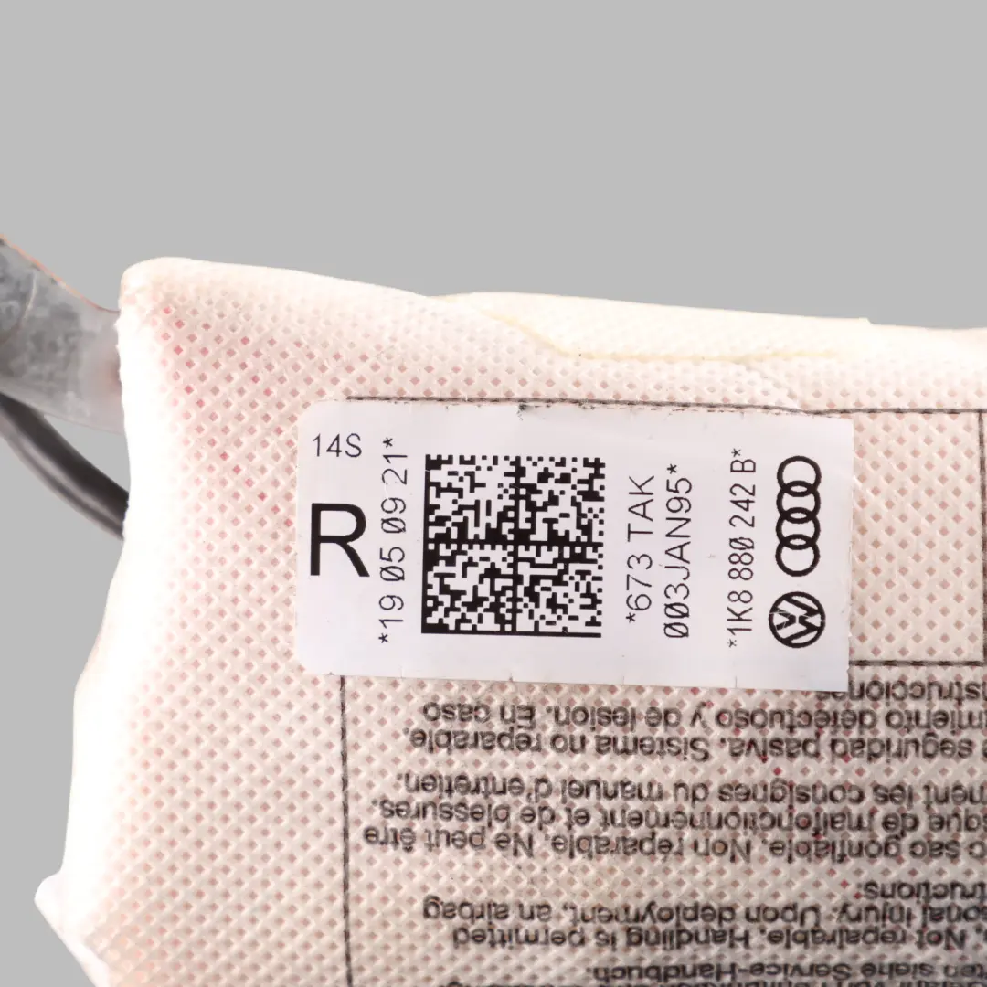 MK3 Modulo Airbag Sedile Anteriore Destro per Volkswagen Scirocco con numero di parte 1K8880242B Volkswagen Scirocco MK3 Modulo Airbag Sedile Anteriore Destro - SKU 1K8880242B - Numero di parte 1K8880242B