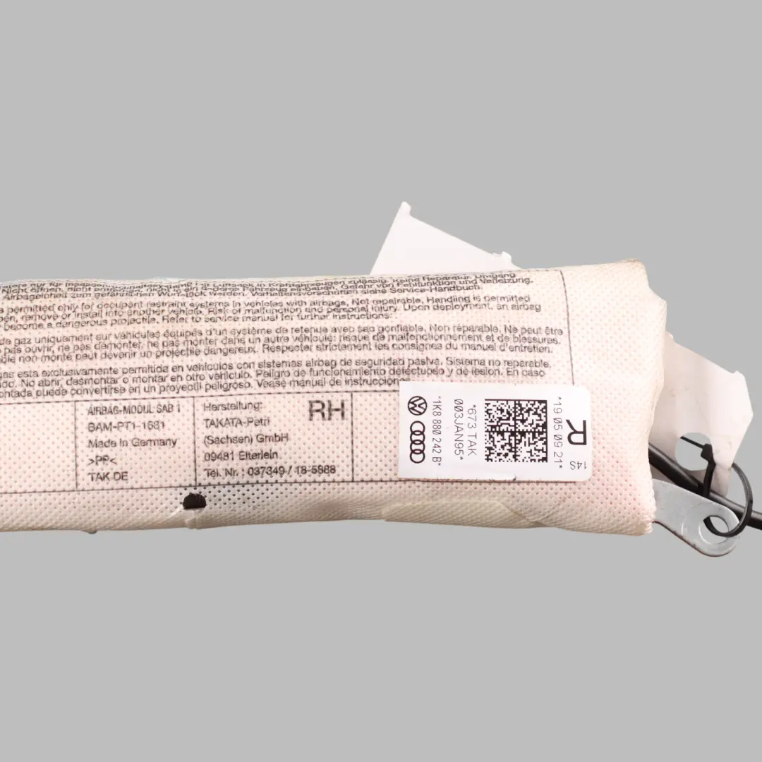 Volkswagen Scirocco MK3 Modulo Airbag Sedile Anteriore Destro - SKU 1K8880242B - Numero di parte 1K8880242B