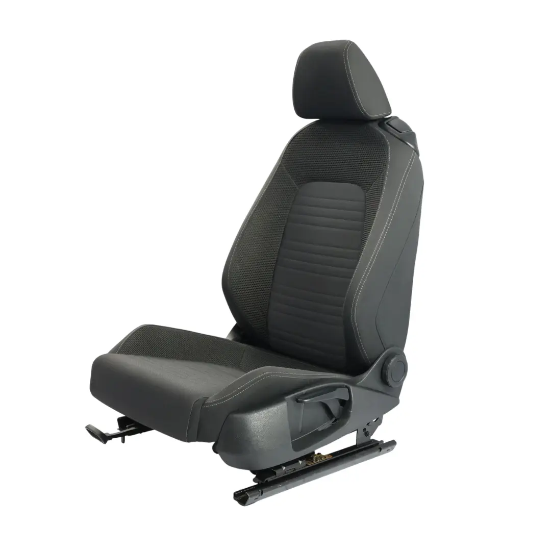 Volkswagen Scirocco Mk3 3Dr Seat Front Left N/S Fabric Black Grey - SKU 1K8881805AL-1 - Part number 1K8881805AL