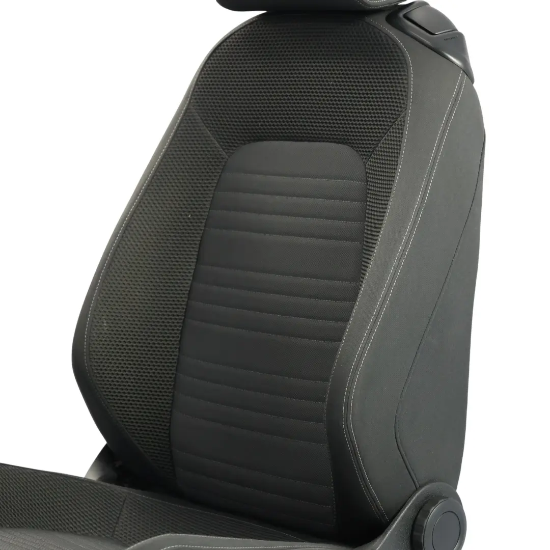 Volkswagen Scirocco Mk3 3Dr Seat Front Left N/S Fabric Black Grey - SKU 1K8881805AL-1 - Part number 1K8881805AL