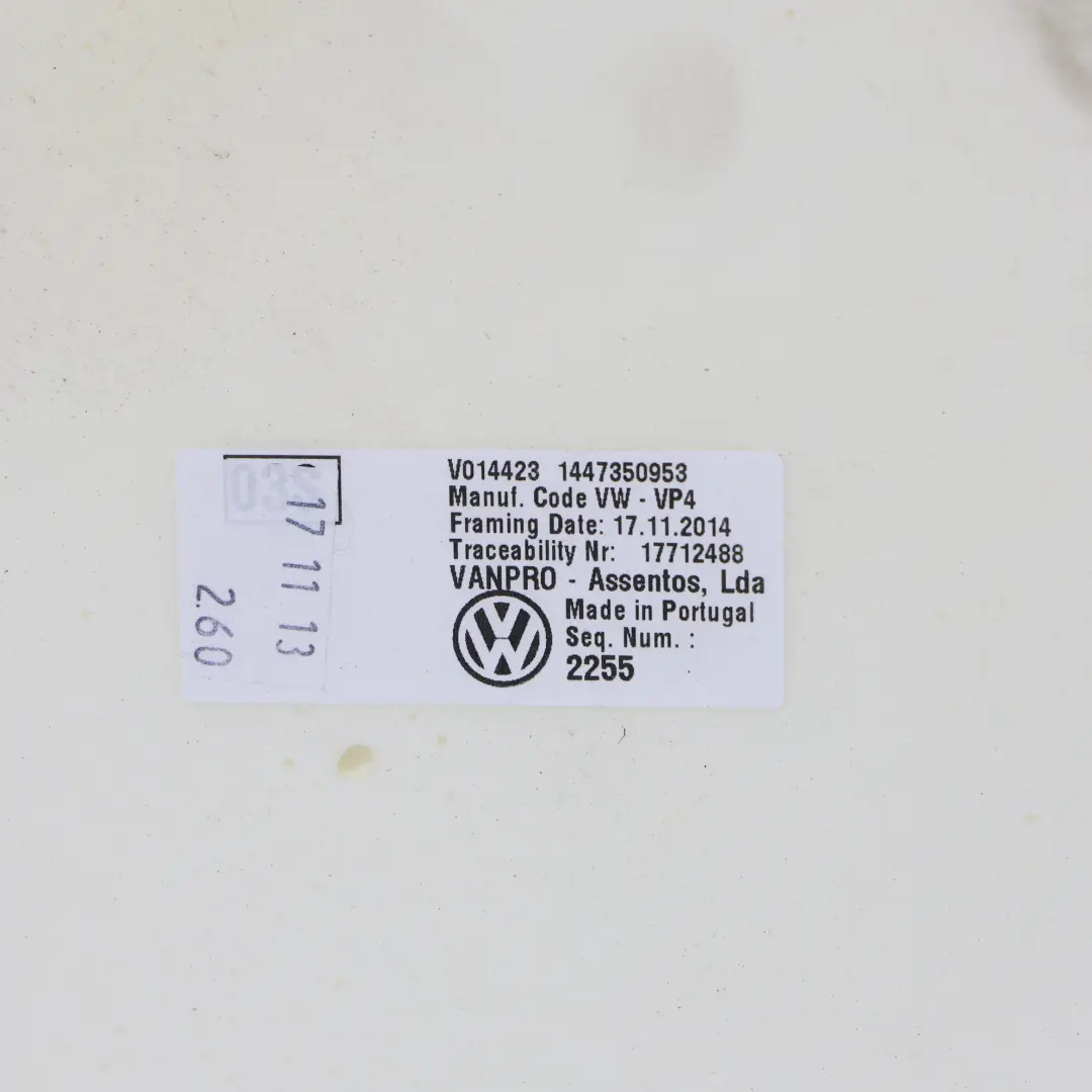 Volkswagen Scirocco III Sedile Posteriore Di Base In Pelle Nero - SKU 1K8885405BG - Numero di parte 1K8885405BG