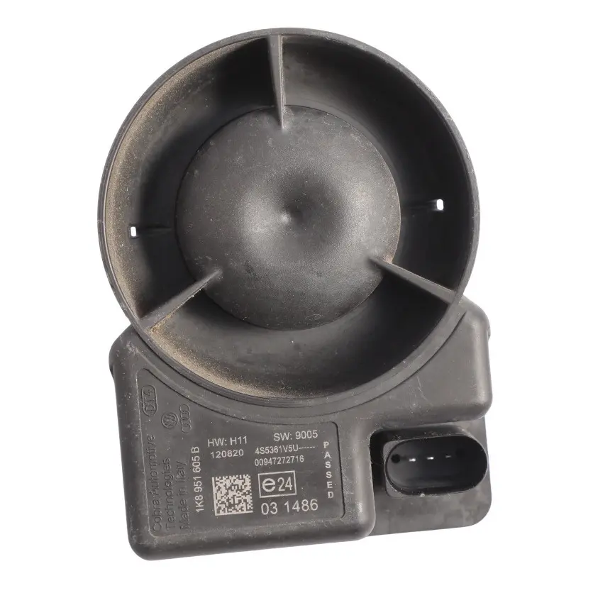 Mk4 Skoda Fabia Mk2 Porsche Cayenne 92A Alarm Siren Horn to Seat Ibiza with Part number 1K8951605B Seat Ibiza Mk4 Skoda Fabia Mk2 Porsche Cayenne 92A Alarm Siren Horn - SKU 1K8951605B - Part number 1K8951605B