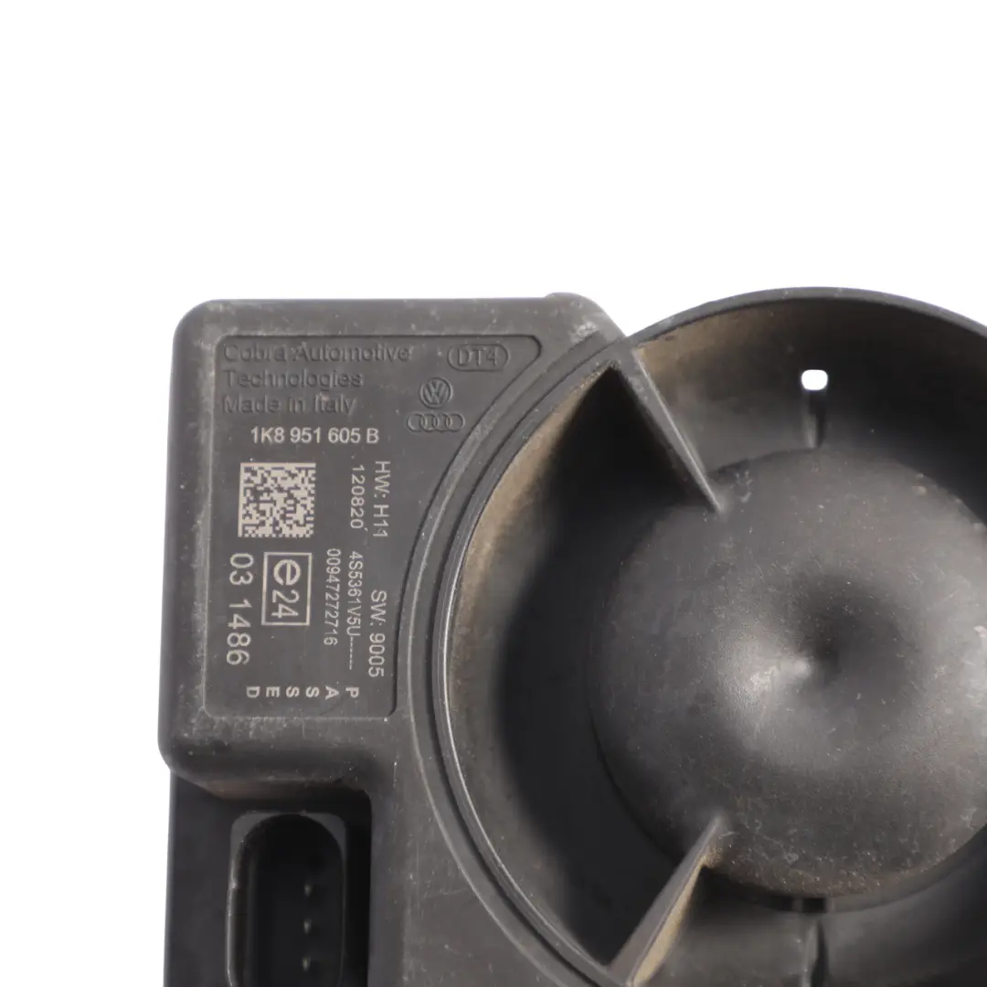 Mk4 Skoda Fabia Mk2 Porsche Cayenne 92A Alarm Siren Horn to Seat Ibiza with Part number 1K8951605B Seat Ibiza Mk4 Skoda Fabia Mk2 Porsche Cayenne 92A Alarm Siren Horn - SKU 1K8951605B - Part number 1K8951605B