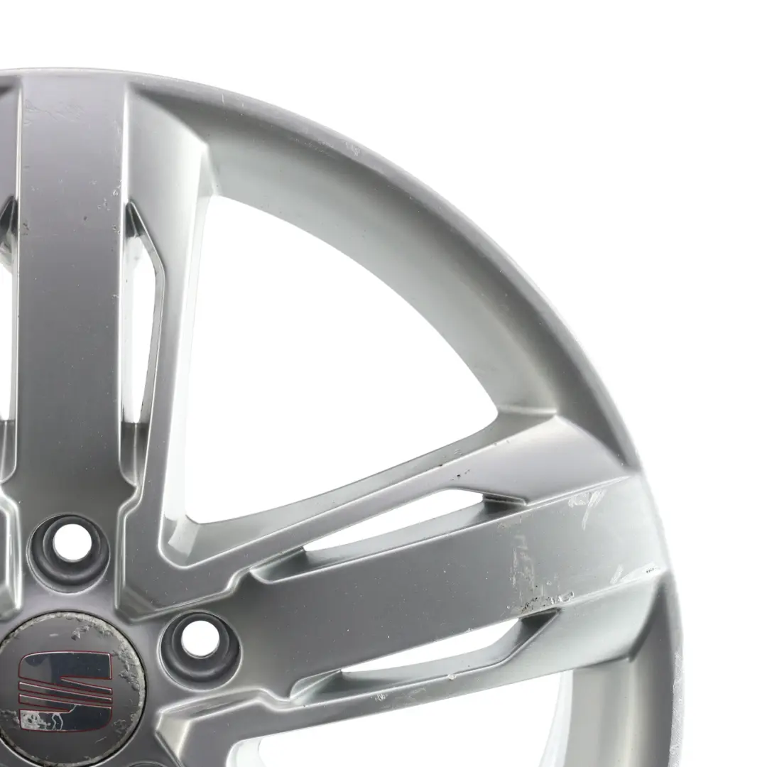 1P Llanta Aleación Plateada 18" 7.5J ET:51 Star Spoke para Seat Leon FR con número de pieza 1P0601025N Seat Leon FR 1P Llanta Aleación Plateada 18" 7.5J ET:51 Star Spoke - SKU 1P0601025N-1 - Número de pieza 1P0601025N