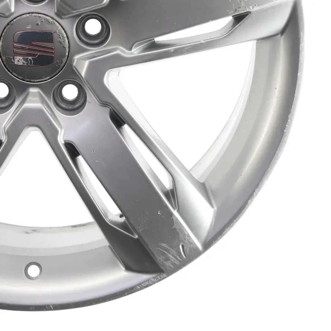 Seat Leon FR 1P Silberne Alufelge 18" 7.5J ET:51 Sternspeiche - SKU 1P0601025N-1 - Teilenummer 1P0601025N