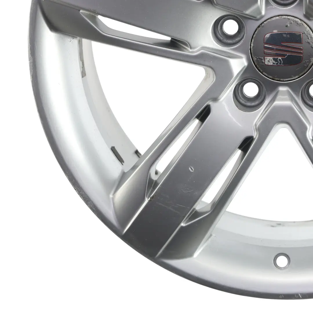 Seat Leon FR 1P Argento Cerchio In Lega 18" 7.5J ET:51 Star Spoke - SKU 1P0601025N-1 - Numero di parte 1P0601025N