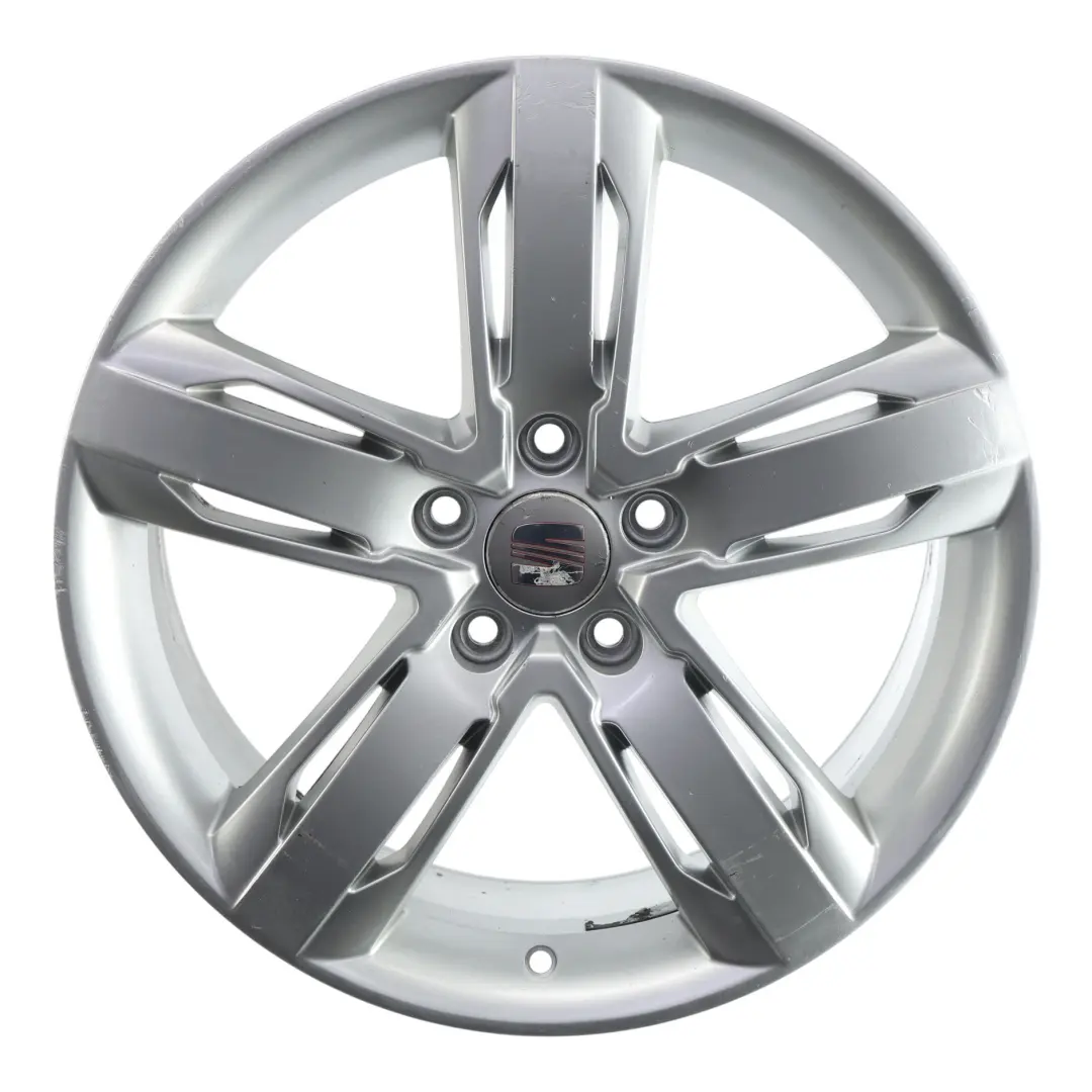 1P Silver Wheel Alloy Rim 18" 7.5J ET:51 Star Spoke to Seat Leon FR with Part number 1P0601025N Seat Leon FR 1P Silver Wheel Alloy Rim 18" 7.5J ET:51 Star Spoke - SKU 1P0601025N-2 - Part number 1P0601025N