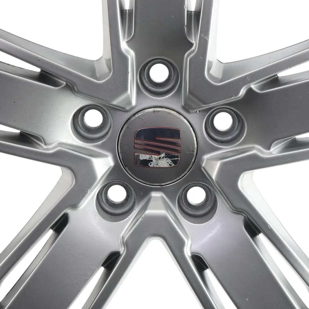 Seat Leon FR 1P Argento Cerchio In Lega 18" 7.5J ET:51 Star Spoke - SKU 1P0601025N-2 - Numero di parte 1P0601025N