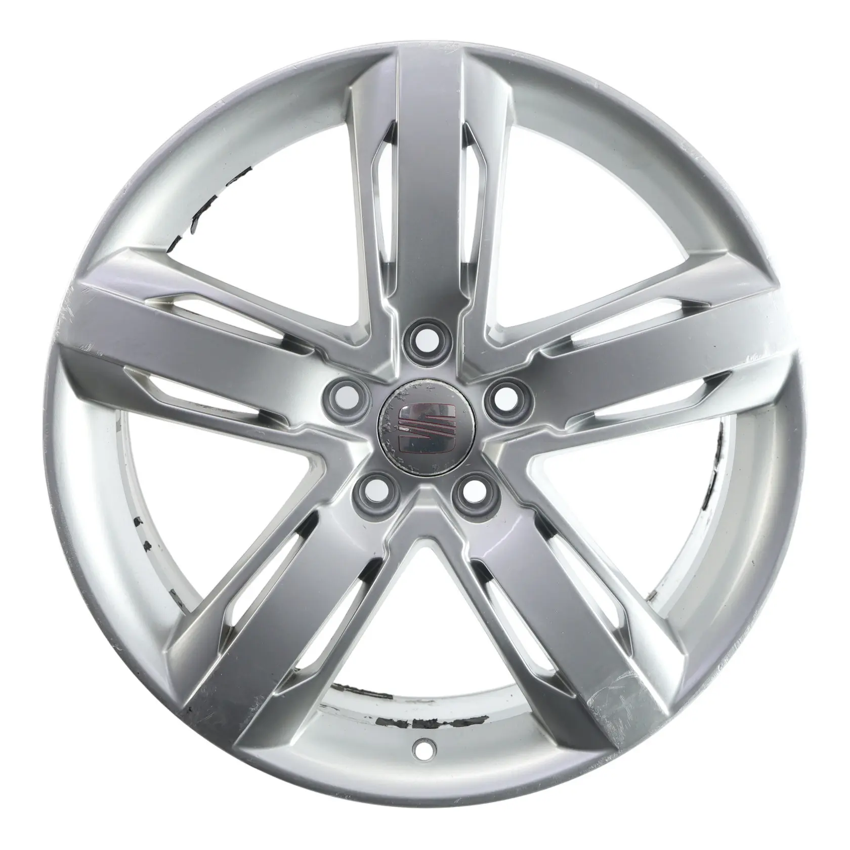 Seat Leon FR 1P Silver Wheel Alloy Rim 18" 7.5J ET:51 Star Spoke 1P0601025N