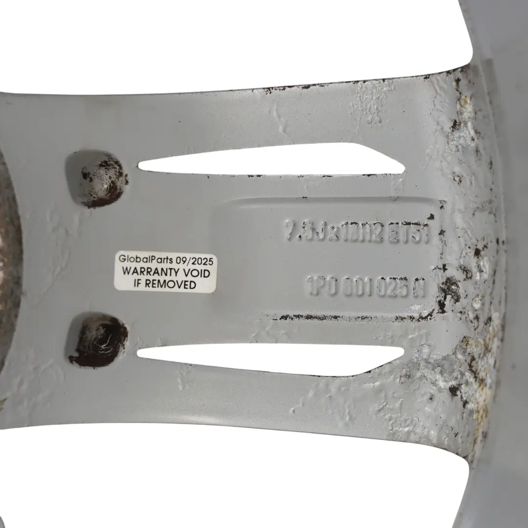 1P Silver Wheel Alloy Rim 18" 7.5J ET:51 Star Spoke to Seat Leon FR with Part number 1P0601025N Seat Leon FR 1P Silver Wheel Alloy Rim 18" 7.5J ET:51 Star Spoke - SKU 1P0601025N-3 - Part number 1P0601025N